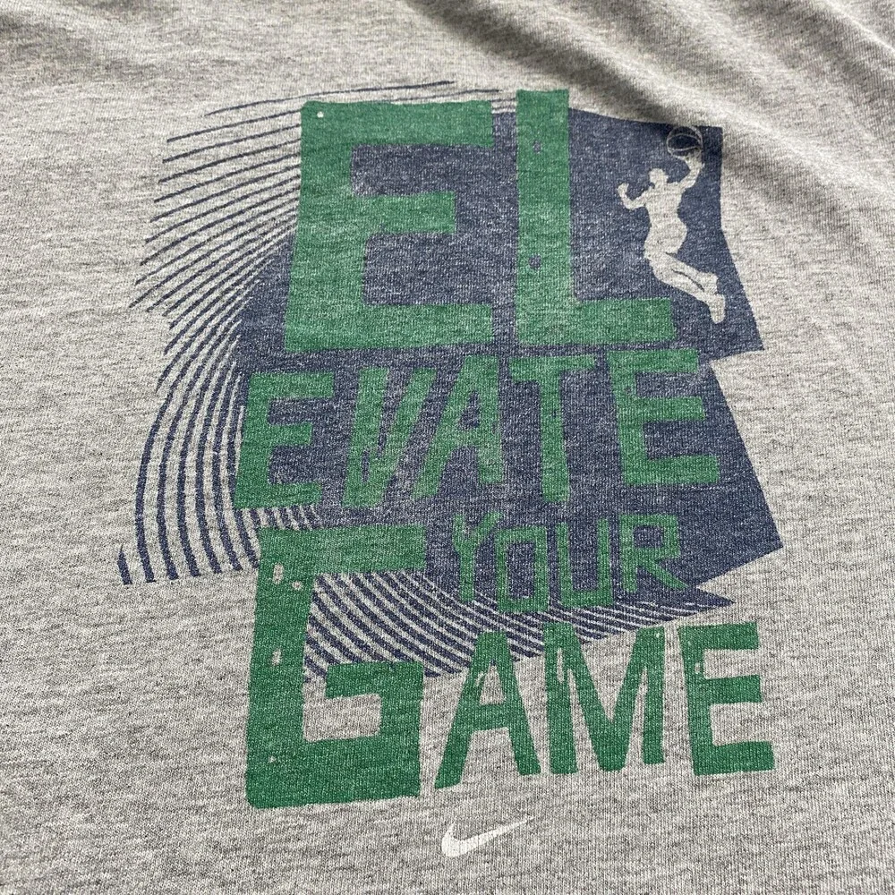 Vintage Nike Shirt Youth XL Gray 10 Feet High & Rising Made USA Basketball 90s